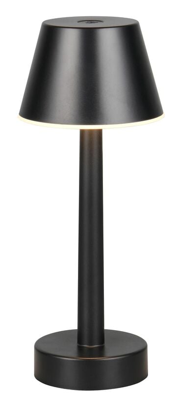 Trio RL Vidal LED pöytävalaisin mattamusta ladattava